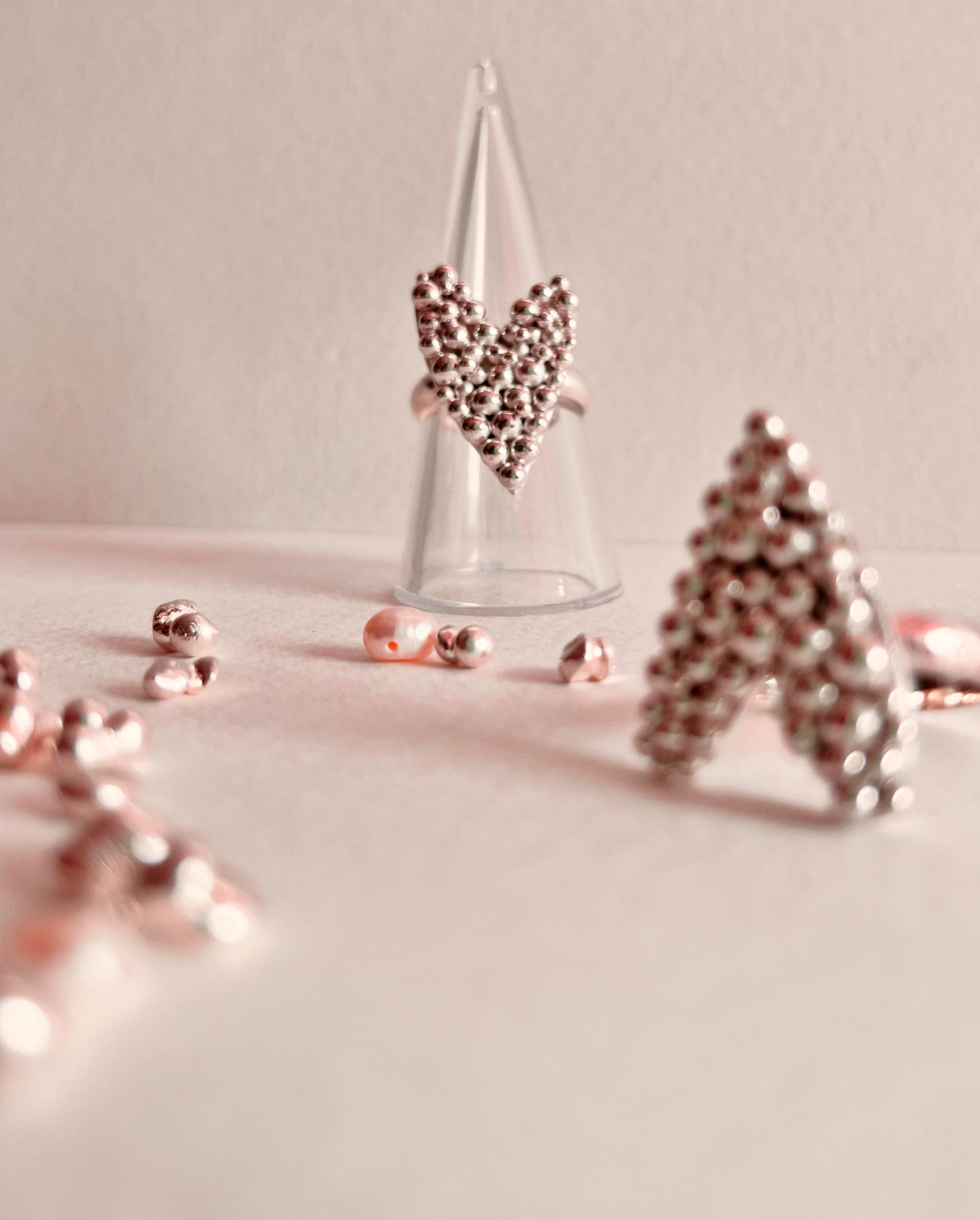 Anillo de Corazón Pelotitas