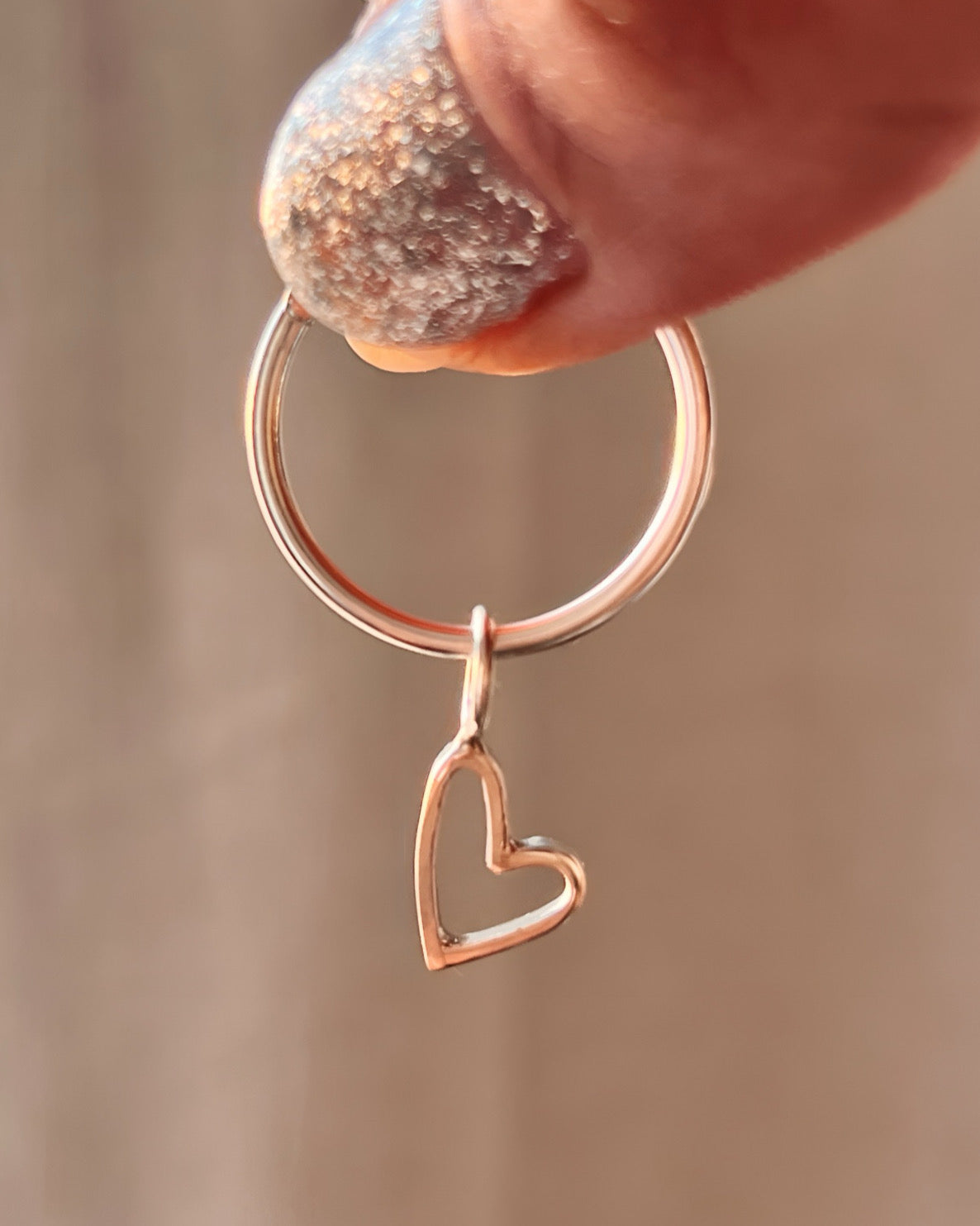 Aros Argollas Corazón Mini