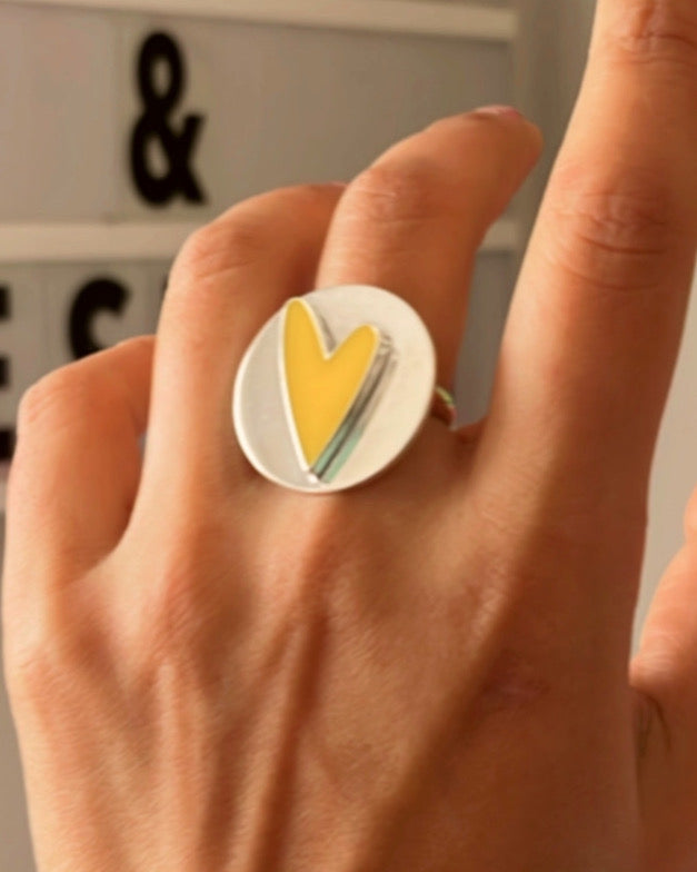Anillo de Circulo Corazón L