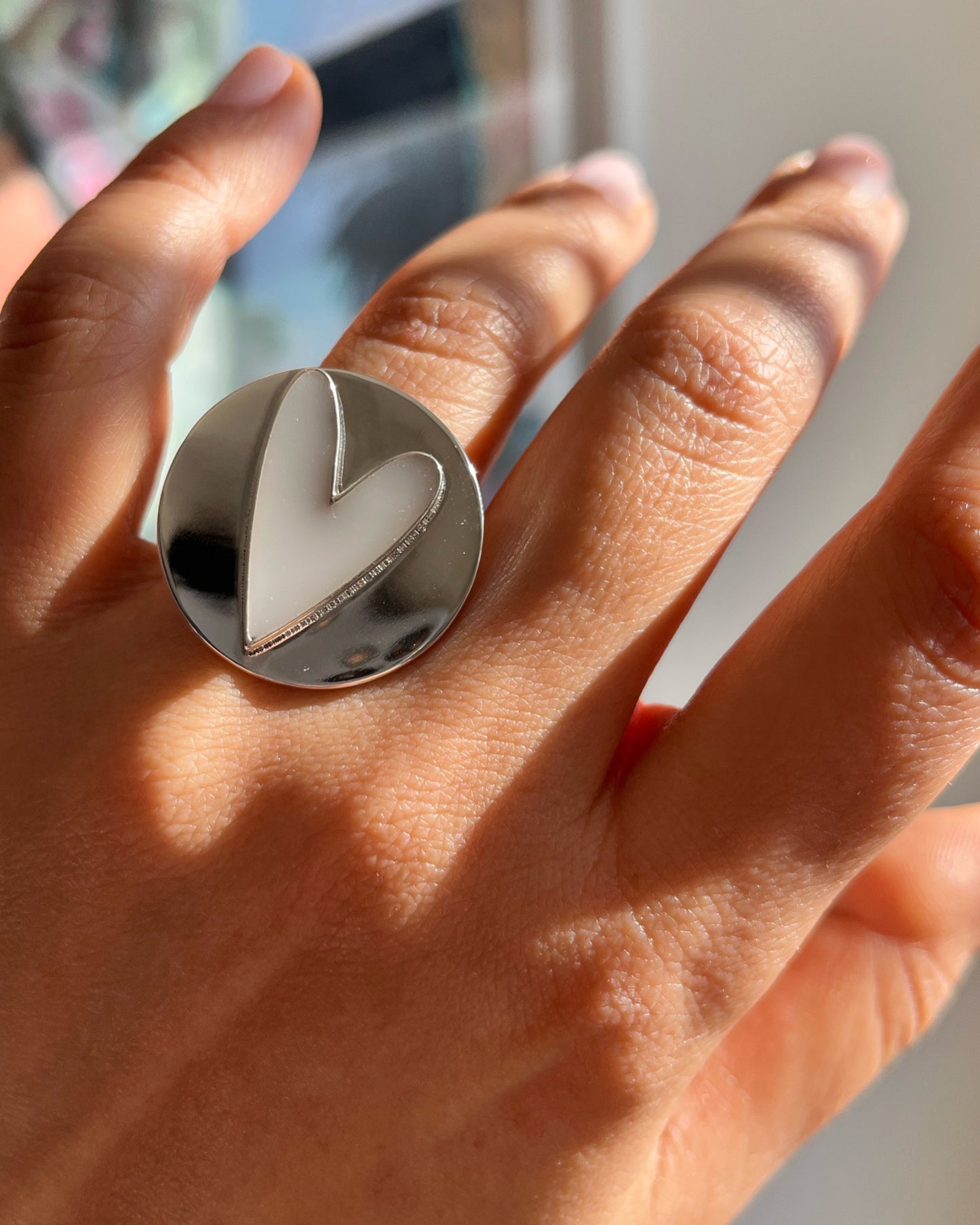 Anillo de Circulo Corazón L