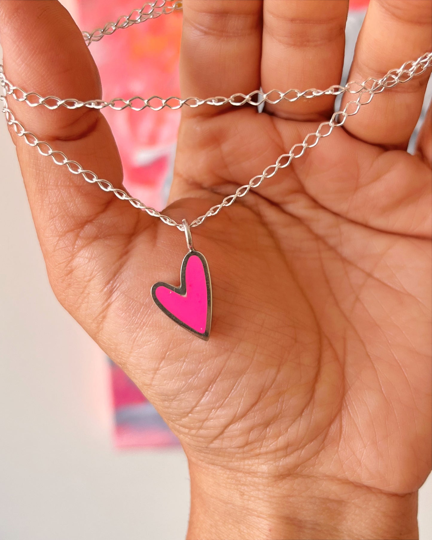 Cadena con corazón S