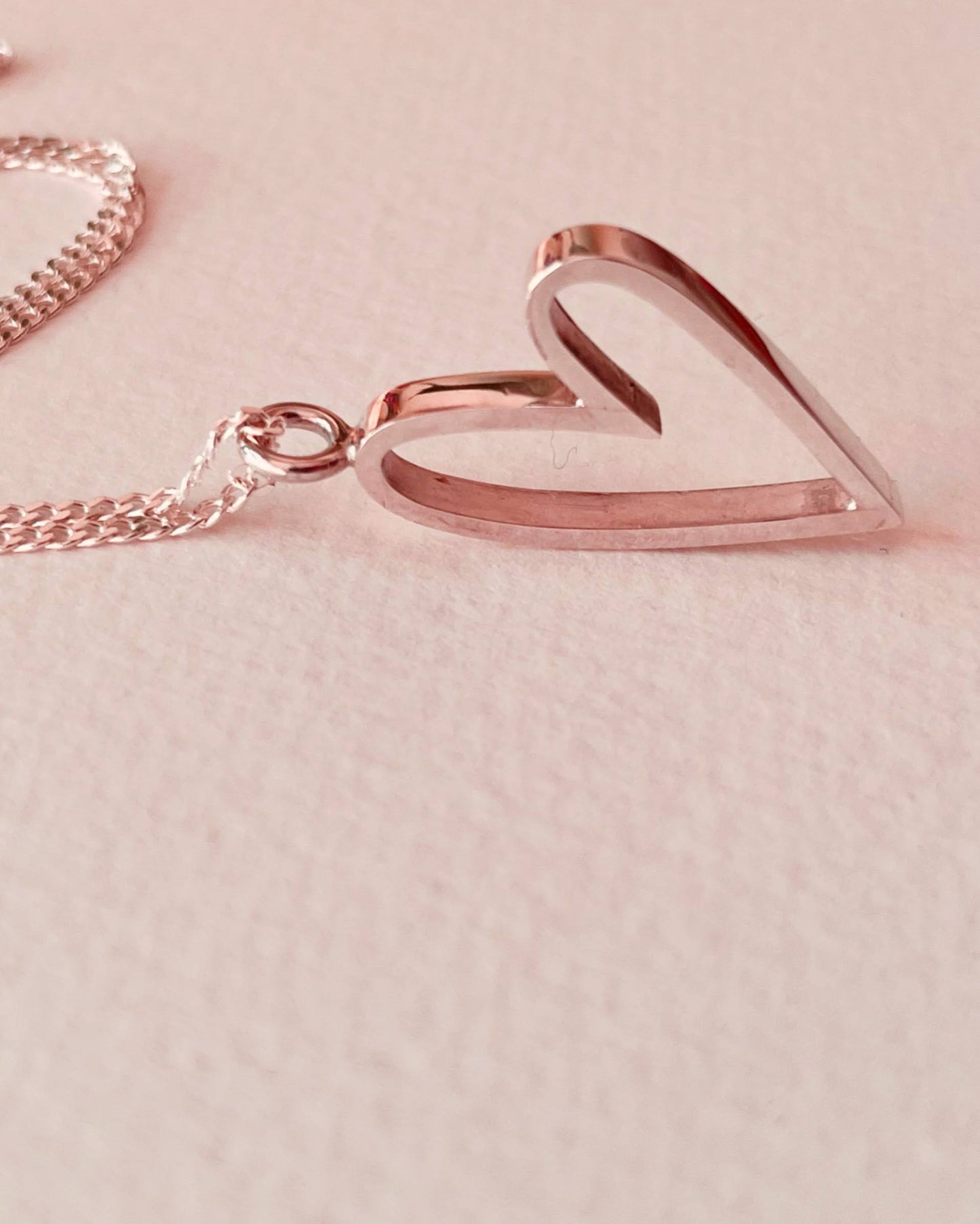 Cadena charm marco de corazón