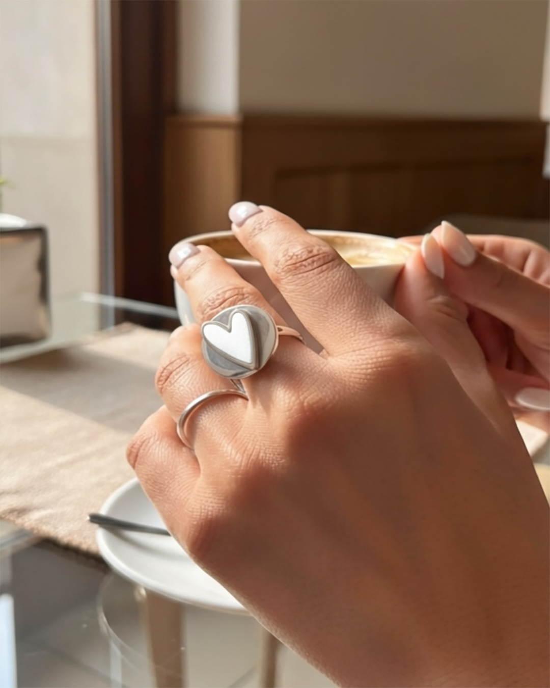Anillo de Circulo Corazón M