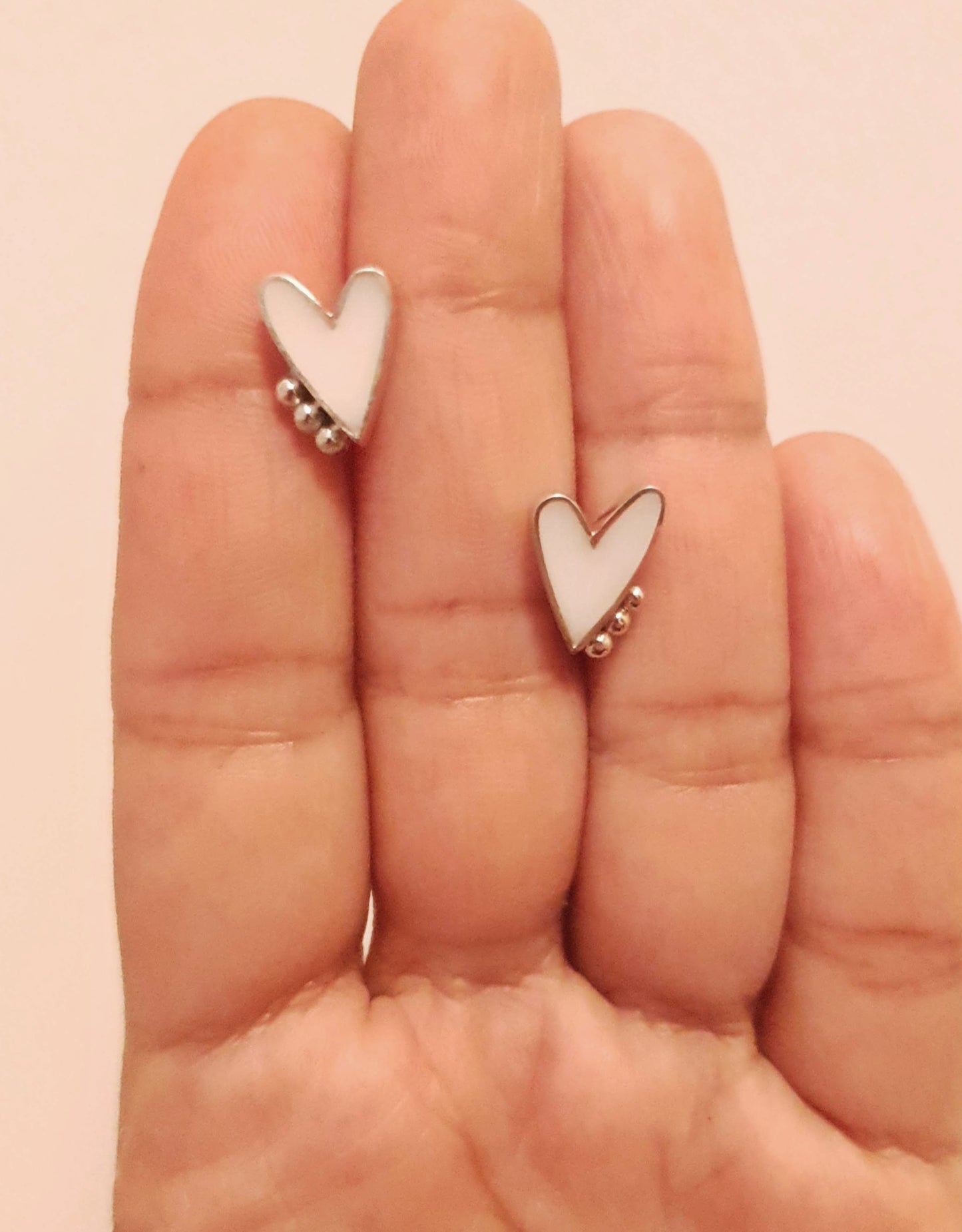 Aros Corazón Bolitas