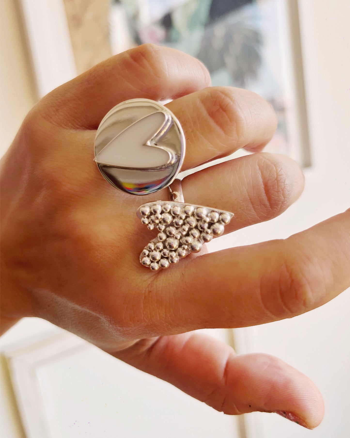 Anillo de Corazón Pelotitas