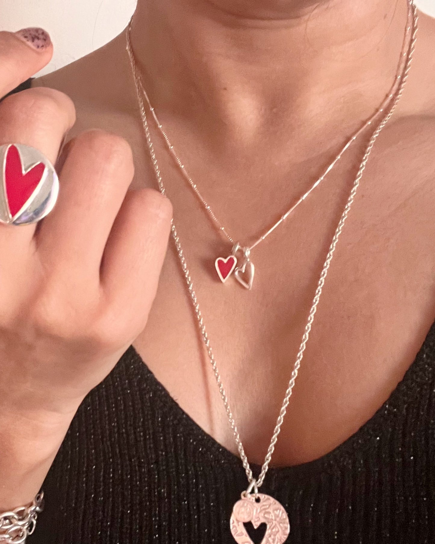 Collar Corazones XS