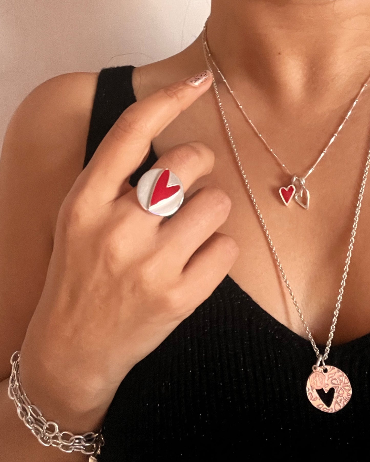 Anillo de Circulo Corazón M