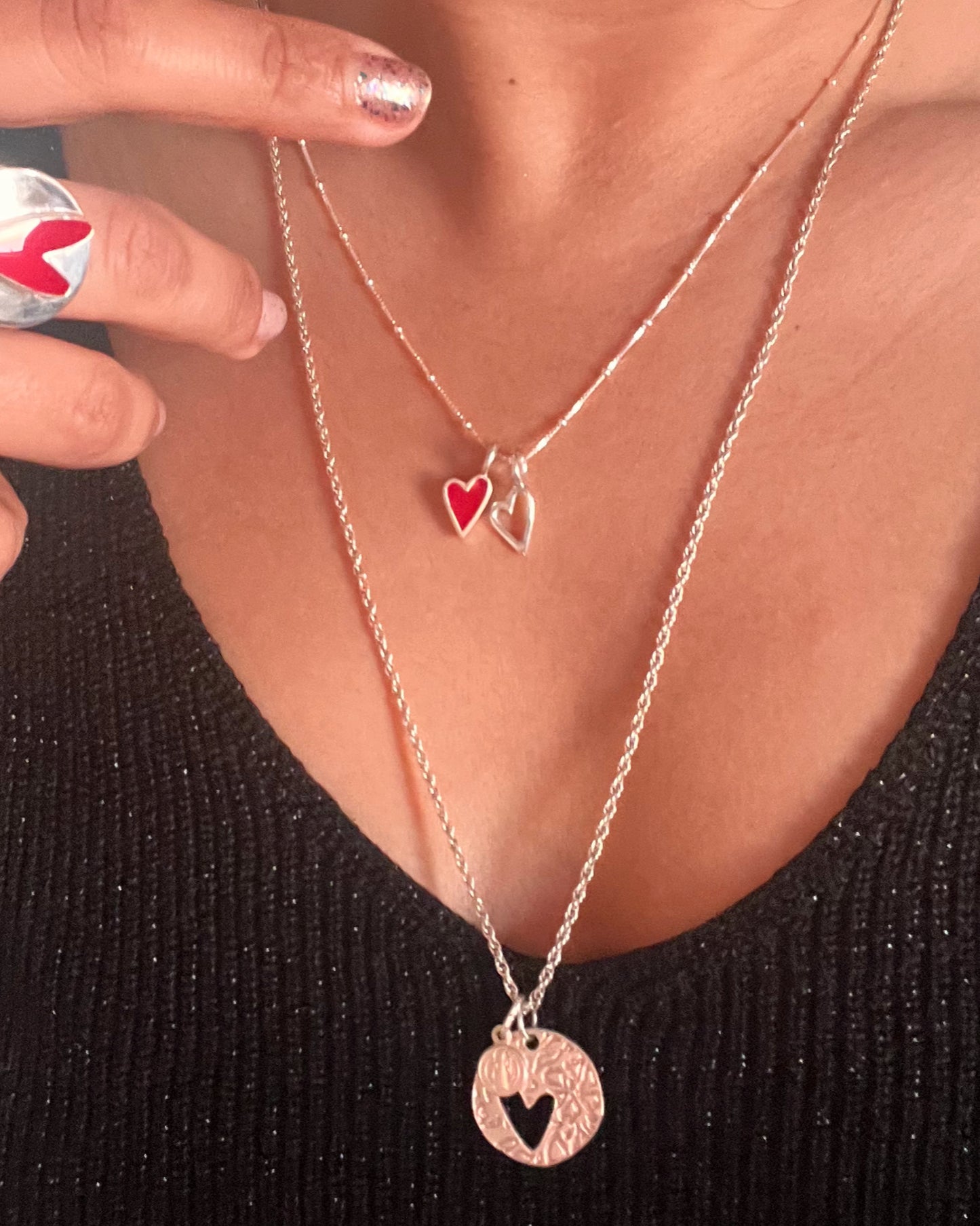 Collar Corazones XS