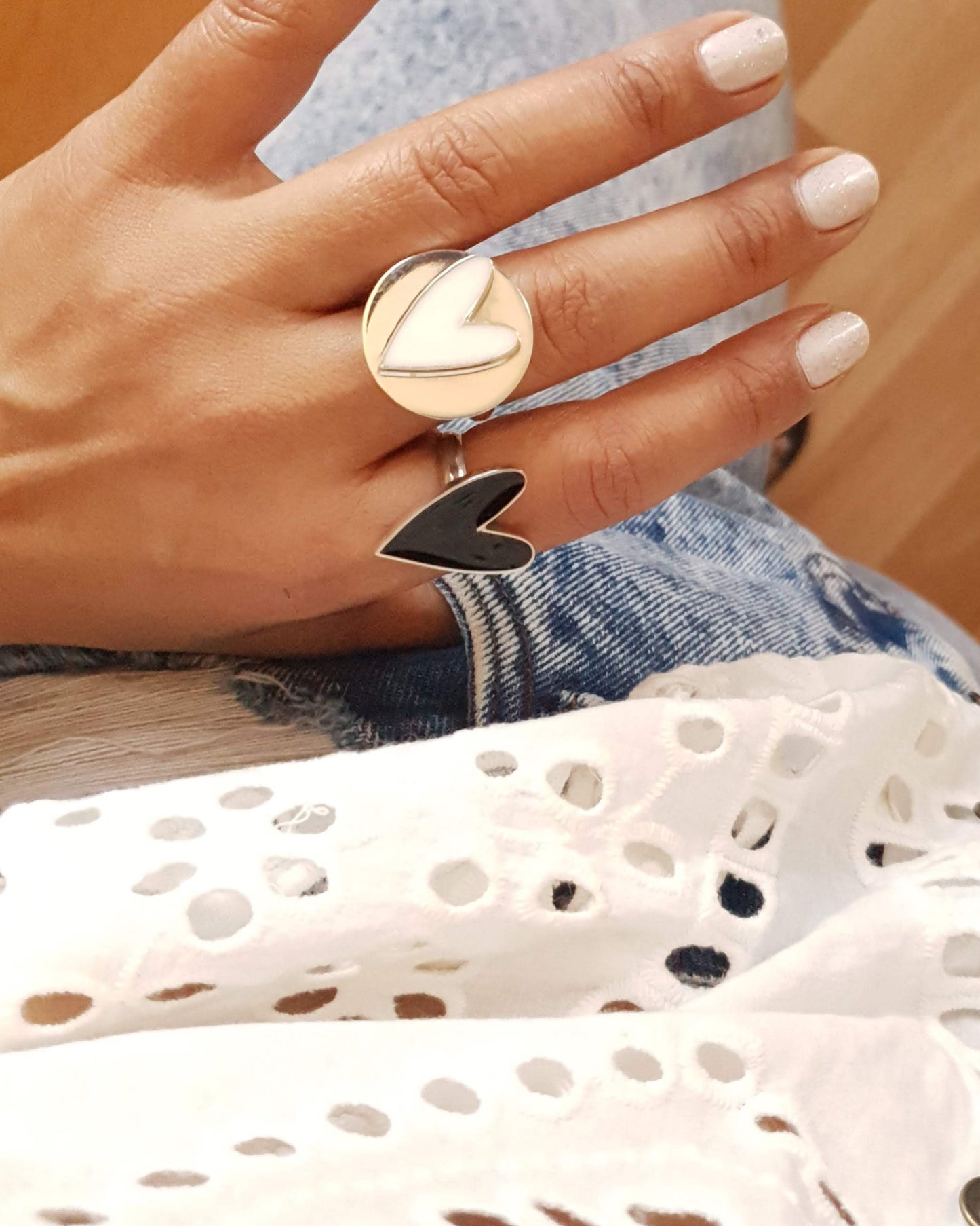 Anillo de Circulo Corazón L