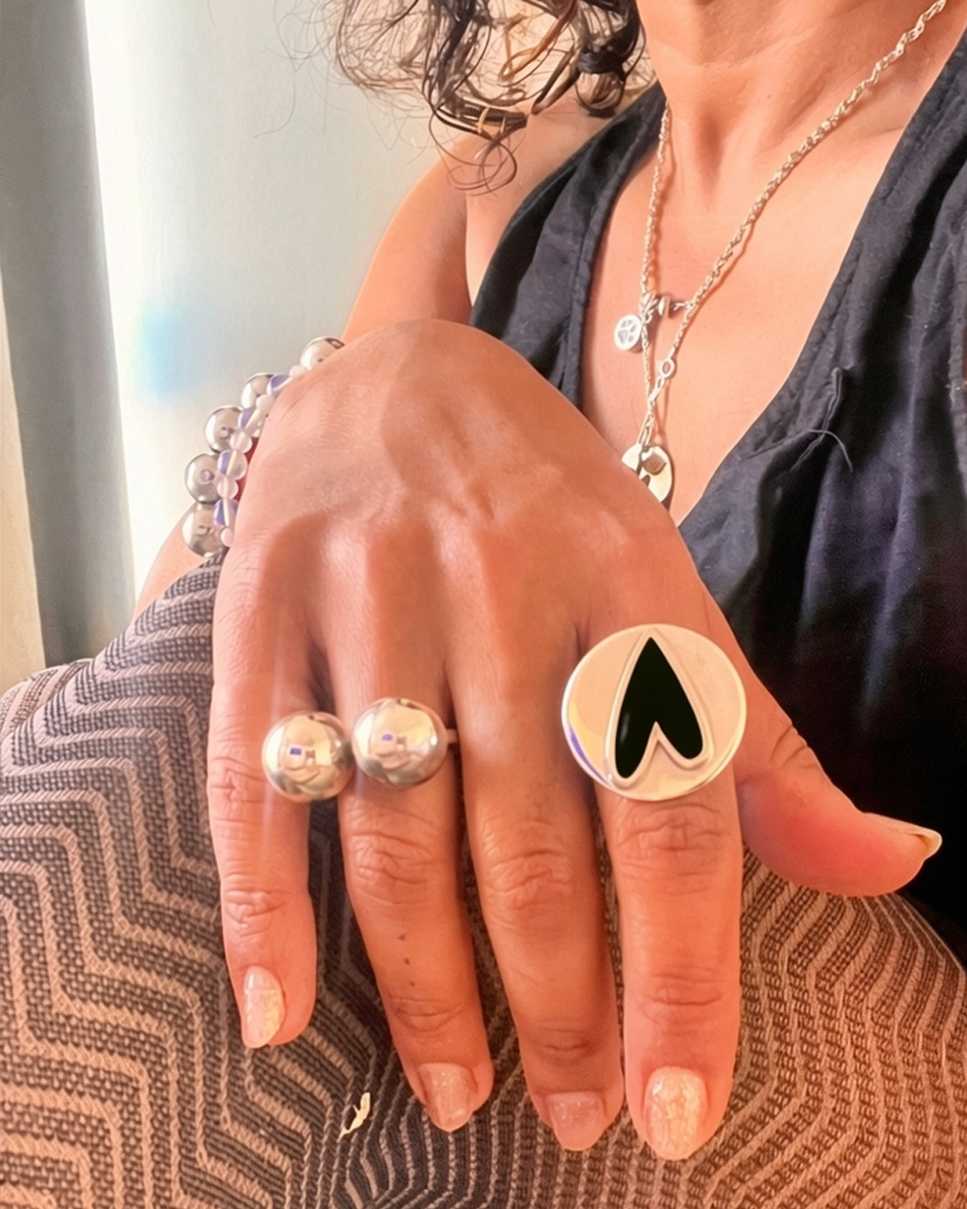 Anillo de Circulo Corazón L