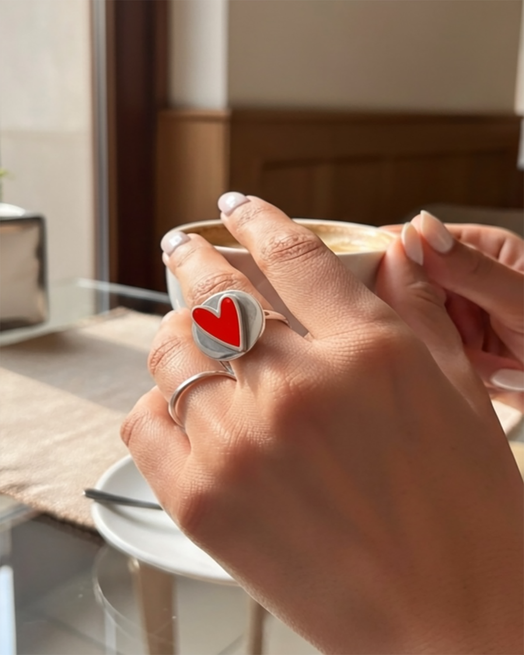 Anillo de Circulo Corazón M