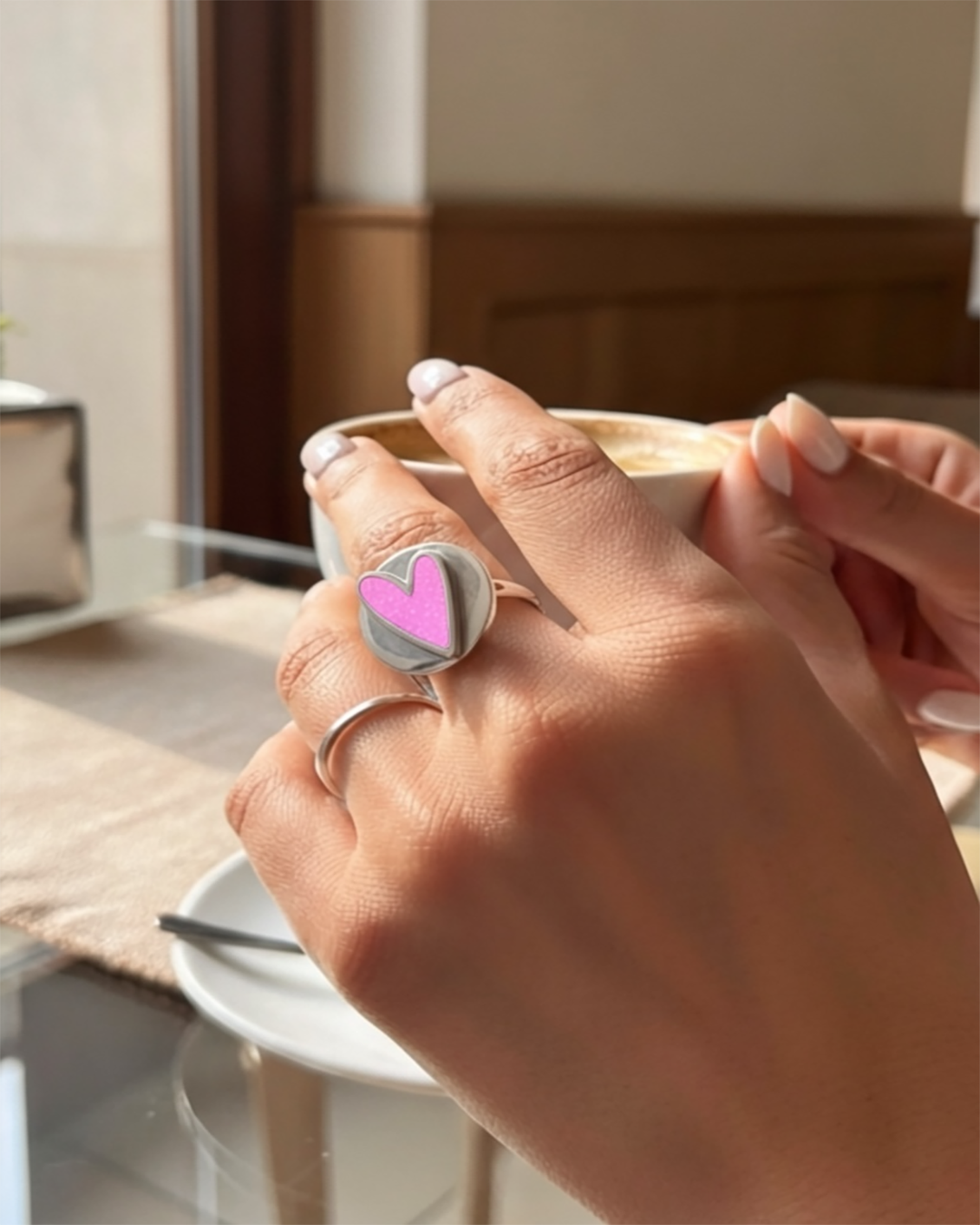 Anillo de Circulo Corazón M